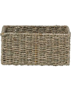 881610404 - panier rectangulaire tpm matiere vegetale 25x15x12 cm - naturel