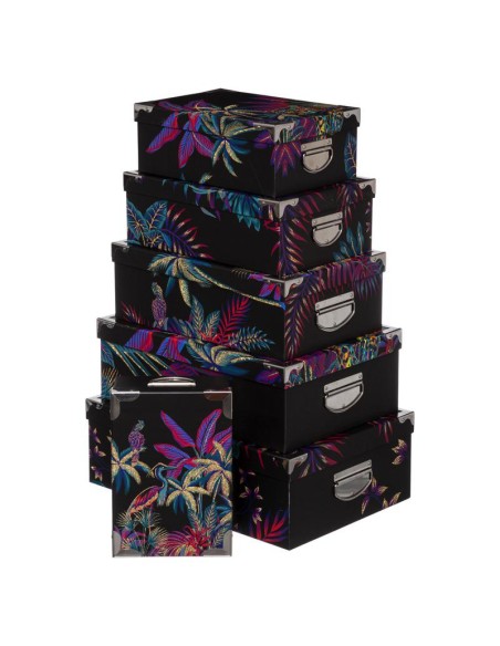 boites rect 3/6 jungle noir