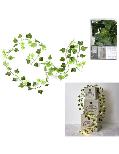 la10417do - guirlande feuille 20 led 2m m8