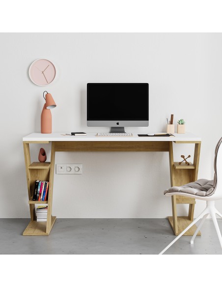 17063 - bureau butterfly chéne/silky noir