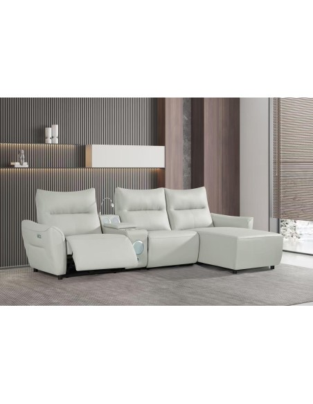 k2488 - canape nova cream angle gauche electrique bln-1