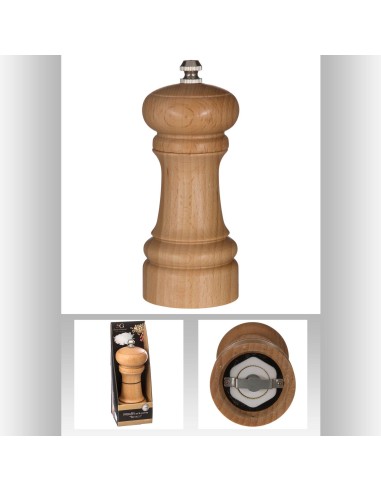 136326 - moulin bois 14,5cm bistrot D. 5,5 x H. 15 cm