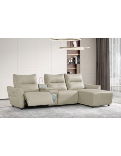 k2488 - canape nova cream angle droit electrique bln-1