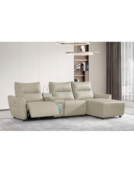 k2488 - canape nova cream angle droit electrique bln-1