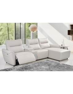 k2488 - canape nova light grey angle droit electrique bln-4