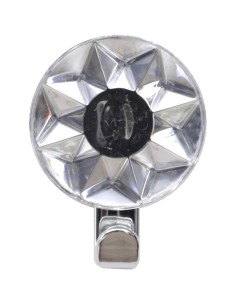 9729101 - crochet ps/abs decoration etoile adhesif 3m ou a fixer - transparent