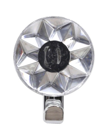 9729101 - crochet ps/abs decoration etoile adhesif 3m ou a fixer - transparent