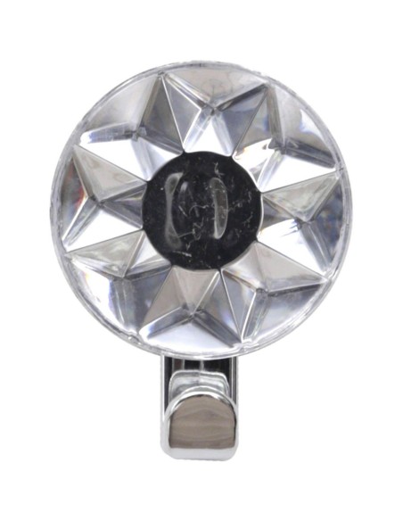 9729101 - crochet ps/abs decoration etoile adhesif 3m ou a fixer - transparent