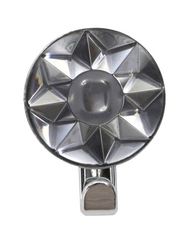 9729181 - crochet ps/abs decoration etoile adhesif 3m ou a fixer - gris anthraci