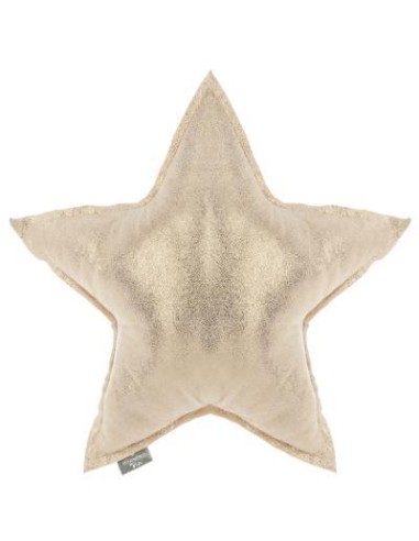 coussin forme etoile dor 46x46