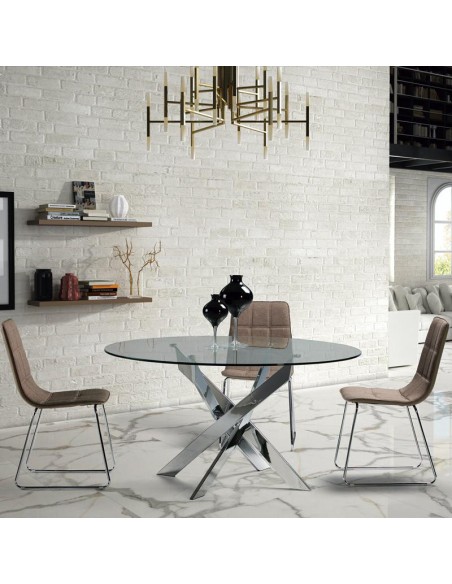 i-3891-cr - table ronde ruth 120cm chromee