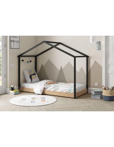 15822 - lit cabane montessori arthur 90x200 anthracite/ché