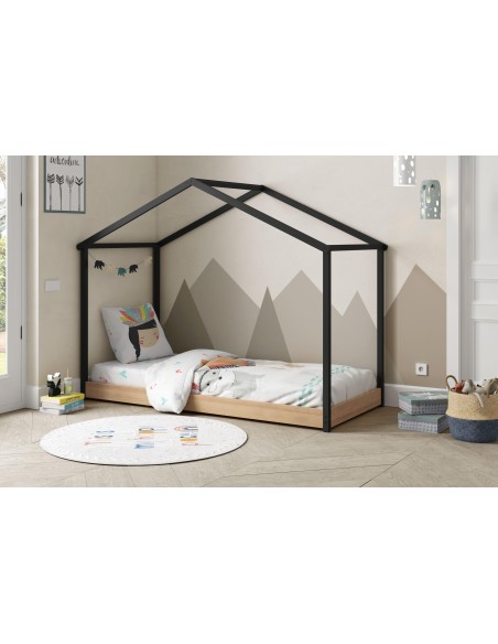 15822 - lit cabane montessori arthur 90x200 anthracite/ché