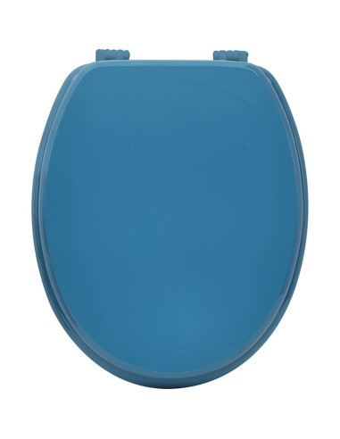 4101119 - abattant wc mdf 18 pouces attaches plastiques - bleu canard