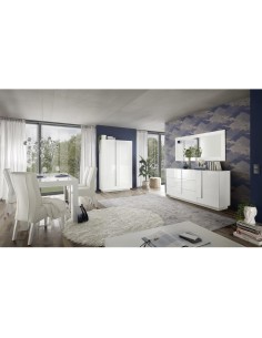 17687 - buffet zenya 2p3t blanc laqué brillant