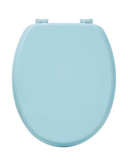 4101147 - abattant wc mdf 18 pouces attaches plastiques - vert d'eau