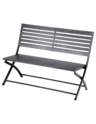 banc olbia pliant acier 3 places graphite