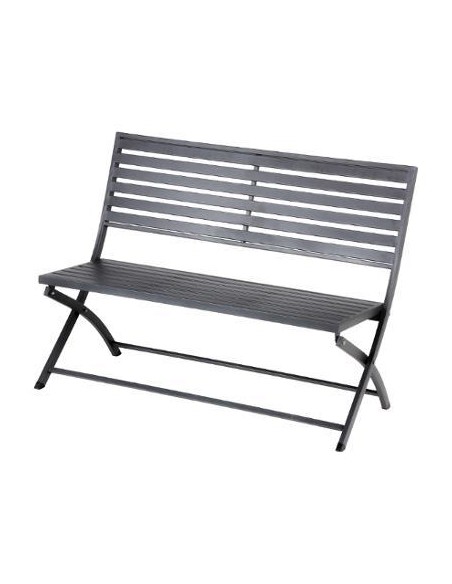 banc olbia pliant acier 3 places graphite
