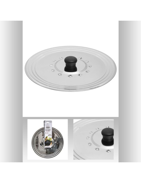 135182 - couvercle inox. 26/28/30cm D. 32 x H. 3,5 cm