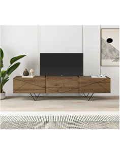 17374 - meuble tv connie 3p 160cm noyer