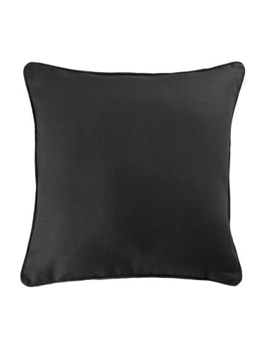 1604659-coussin passepoil 40 x 40 cm coton uni panama ardoise
