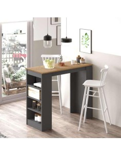 pieds 16179 + plateau 16153 - table bar peru blanc/sepet 4 étagéres