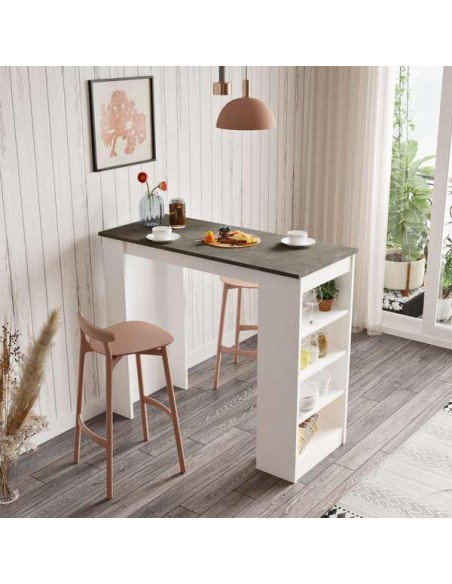 16553 - table bar peru sepet/marbre lotus 4 étagéres