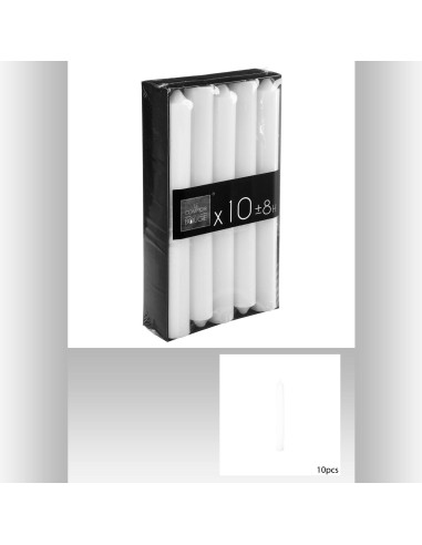 bougie btn many blc h20 x10 D. 2,1 x H. 20 cm