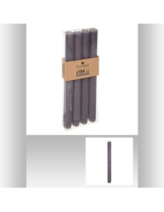 bougie btnx4 rustic gris h24.5