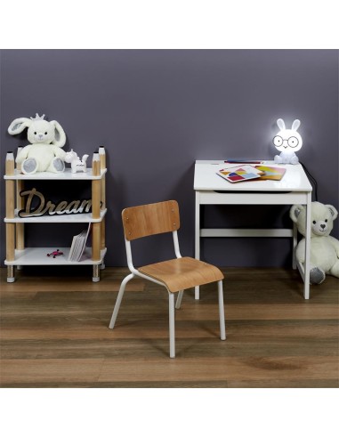 chaise ecolier enfant blanc