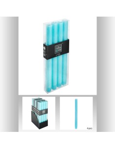 145320-bougie btnx4 rustic turq h24.5