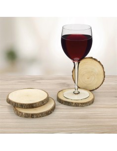 ka4715 - dessous de verre rondin en bois x4 m6