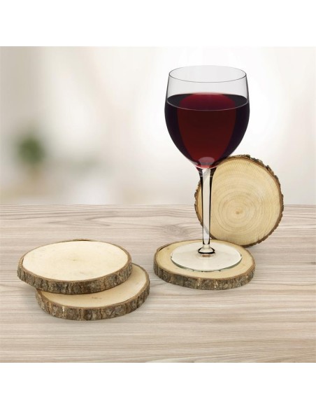 ka4715 - dessous de verre rondin en bois x4 m6