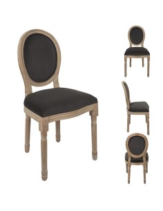 chaise eleonor velours gris m2