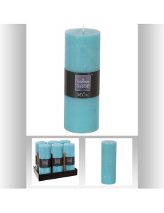 145340-bougie rnd rustic turq 6.7x19