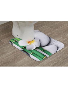 tapis contour wc microfibre imprime 45x50 cm - honolulu