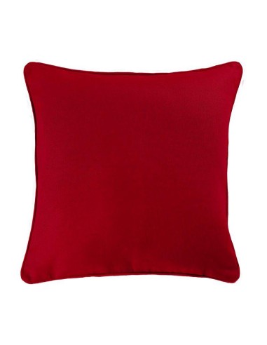 1605187 - housse de coussin +encart 40 x 40 cm coton uni panama rouge