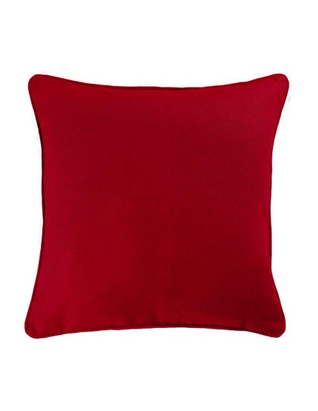 1605187 - housse de coussin +encart 40 x 40 cm coton uni panama rouge