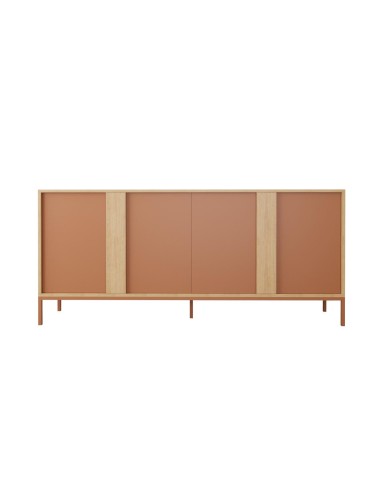 17972 - buffet kaia 4p 180cm chéne/terracotta