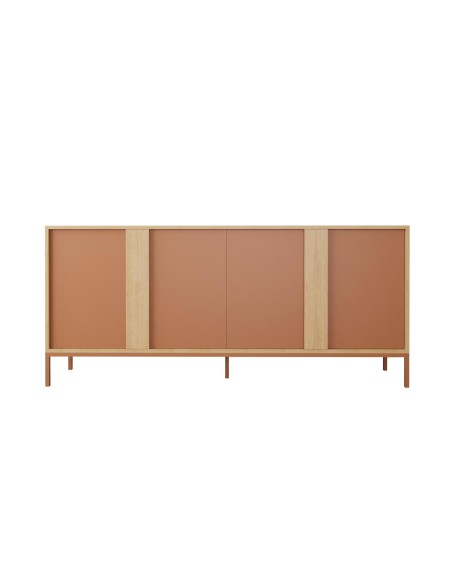 17972 - buffet kaia 4p 180cm chéne/terracotta