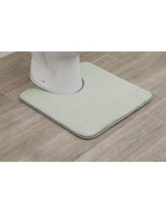 7704n146-tapis contour wc microfibre uni 50x50 cm - vert amande