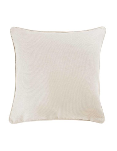 housse de coussin +encart 40 x 40 cm coton uni panama naturel