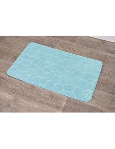 7718n147 - tapis memoire de forme microfibre galet 50x80 cm - vert d'eau