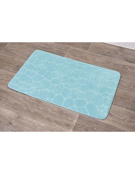 7718n147 - tapis memoire de forme microfibre galet 50x80 cm - vert d'eau
