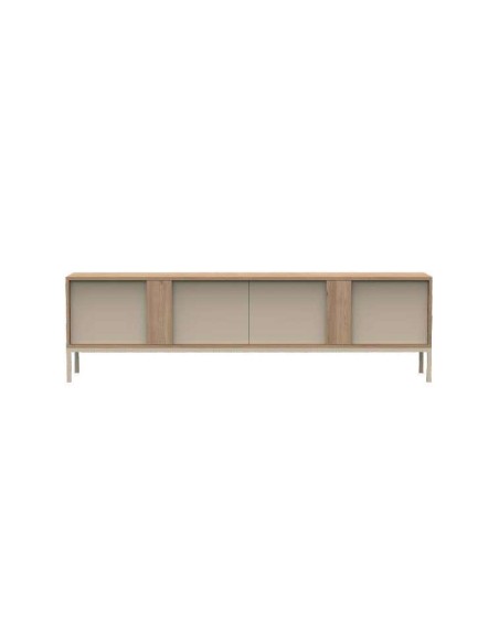 17967 - meuble tv kaia 4p 180cm chéne/créme