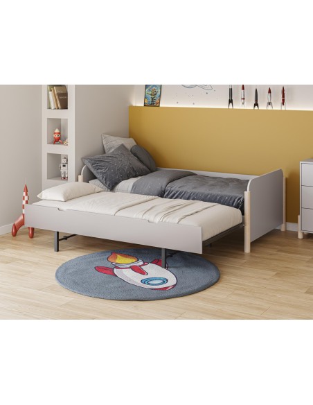 18146 - lit gigogne enola 90cm créme/cire blanc
