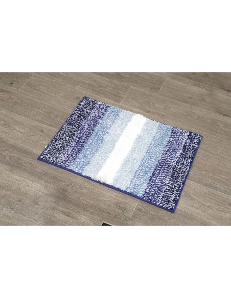 tapis chine microfibre 50x70 cm - degrade bleu