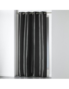1605552- rideau a oeillets 140 x 240 cm shantung uni shana anthracite