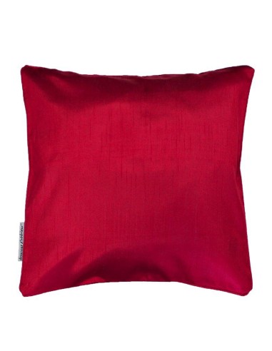 1605557 - housse de coussin +encart 40 x 40 cm shantung uni shana rouge