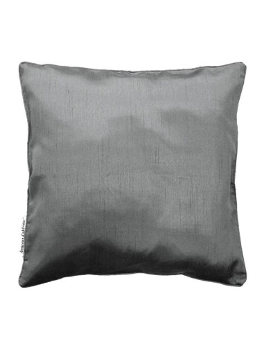 housse de coussin +encart 40 x 40 cm shantung uni shana perle